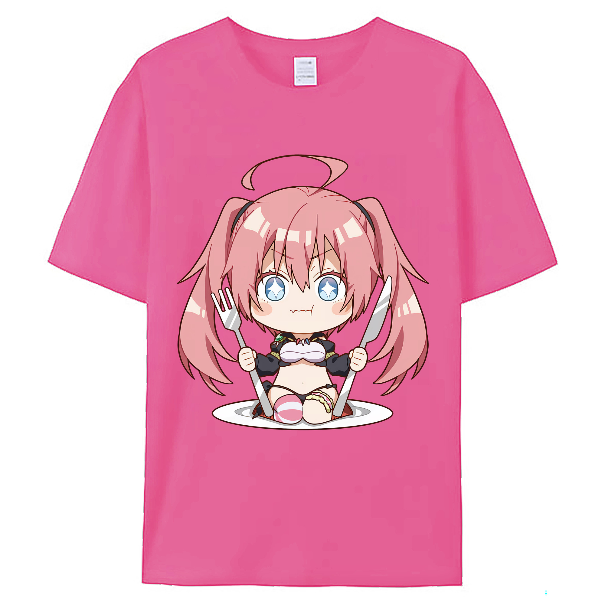（画像用） 転スラ Regarding Reincarnated to Slime レディースカジュアルプリントTシャツ（綿100％）